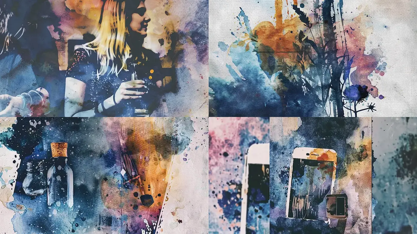 Watercolor Impressionist Style with Abstract Textures and a Nostalgic Vibe - Midjourney sref style