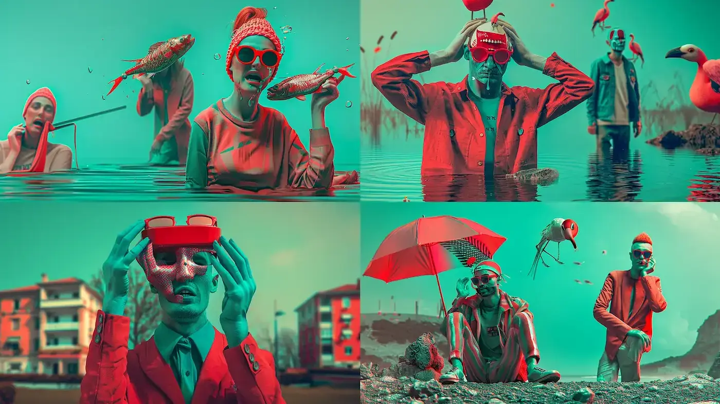 Surreal and Vibrant Imagery with a Touch of Retro Futurism - Midjourney sref style