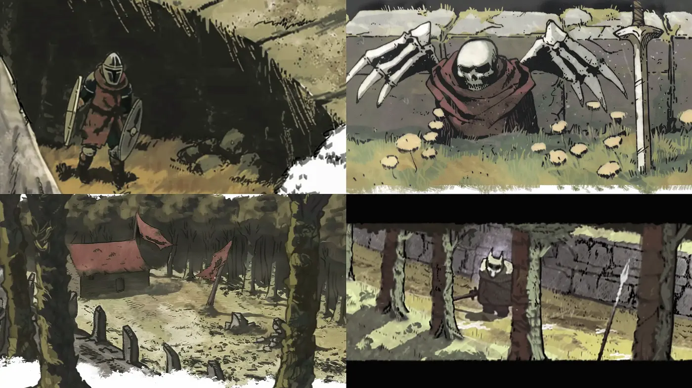 Gritty Textured Analogues of a Dark Fantasy Realm - Midjourney sref style