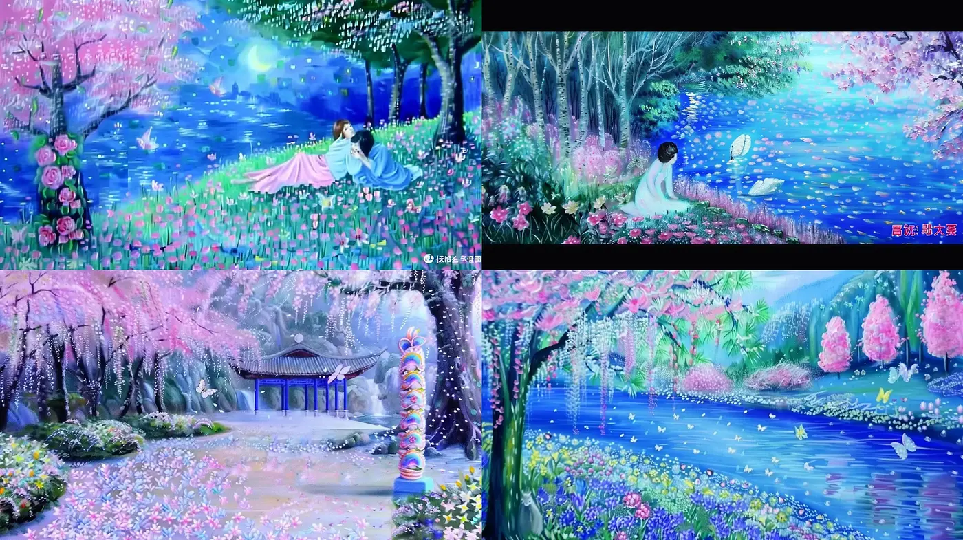 Enchanting Luminescent Garden: A Pastel Dreamscape Series - Midjourney sref style