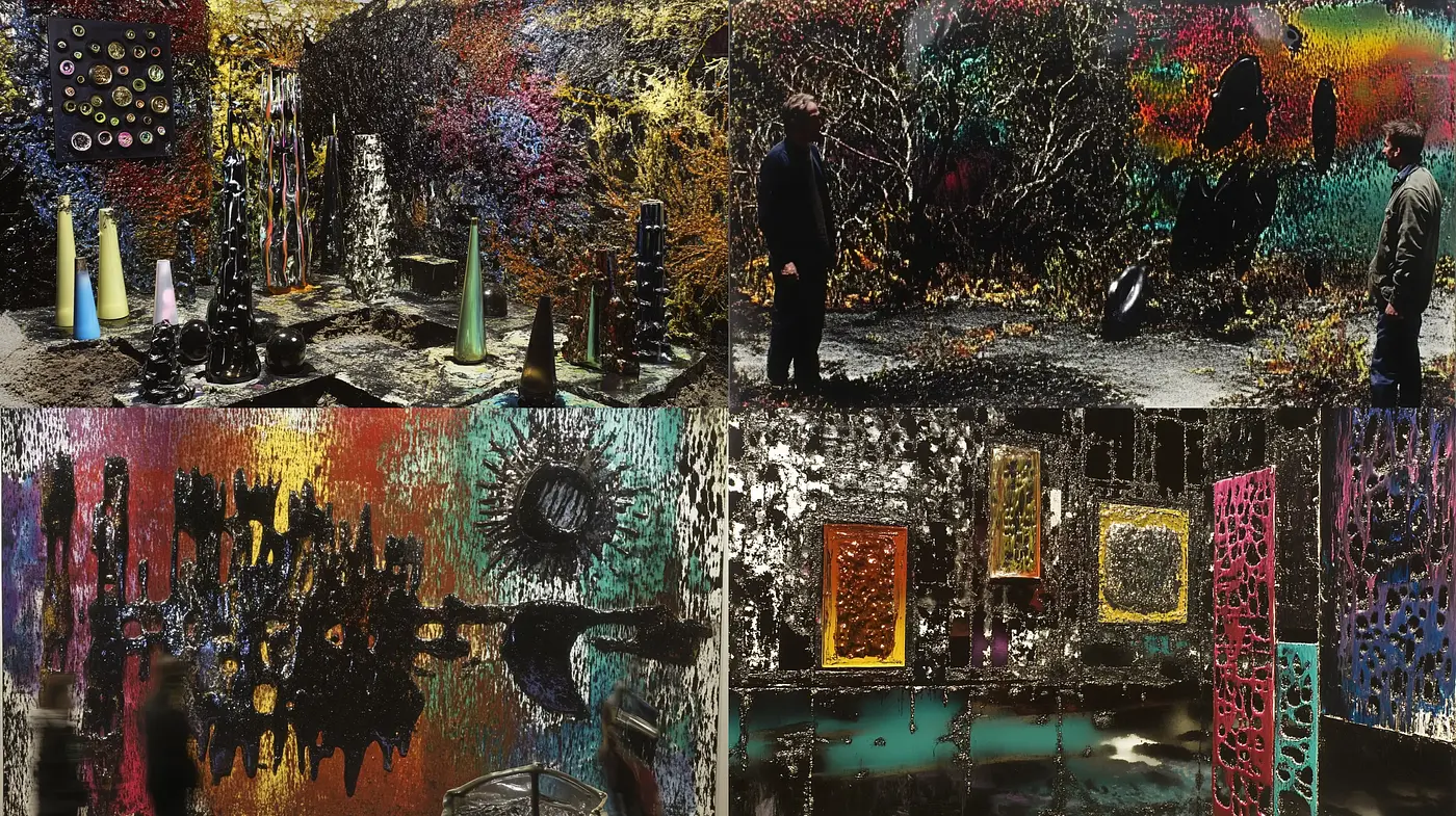 Ethereal Dreamscape Fusion with Vibrant Textural Complexity - Midjourney sref style
