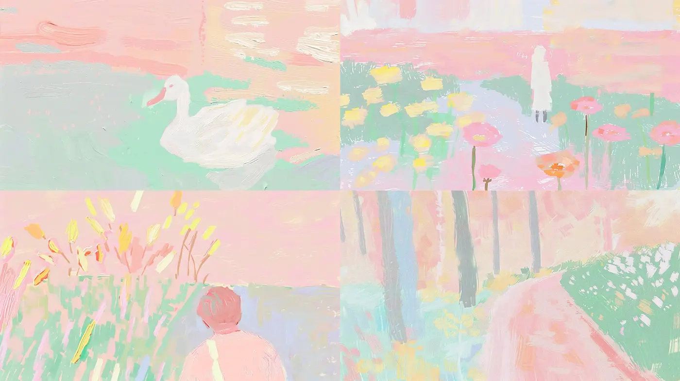 Pastel Serenity: A Homage to Post-Impressionism and Painterly Bliss - Midjourney sref style