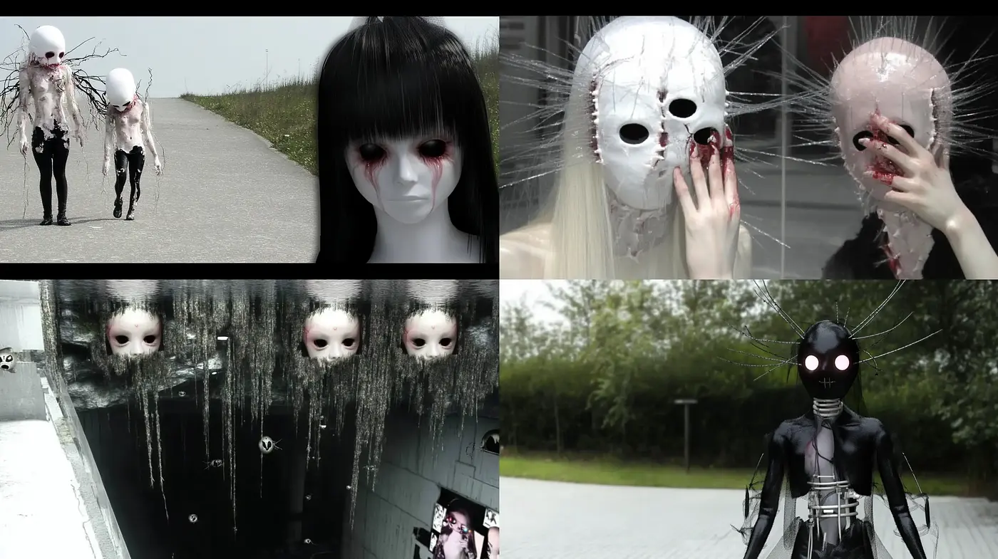 Surreal Ethereal Elegance with a Dark Twist - Midjourney sref style