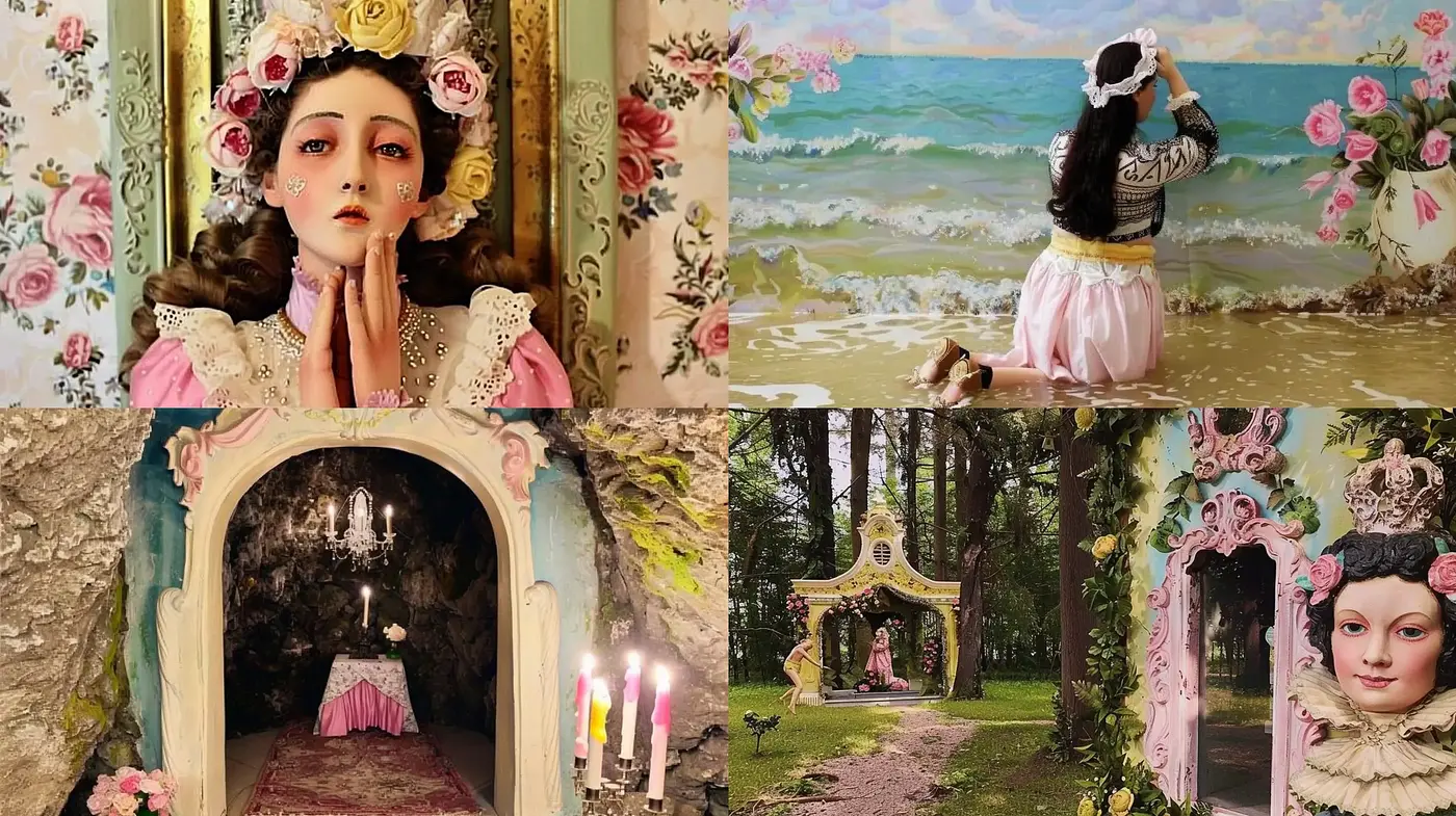 Whimsical Rococo Reverie with Pastel Botanic Ambiance - Midjourney sref style