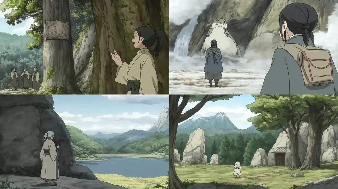 Tranquil Harmony in Nature-Inspired Anime Tableaux - Midjourney sref style