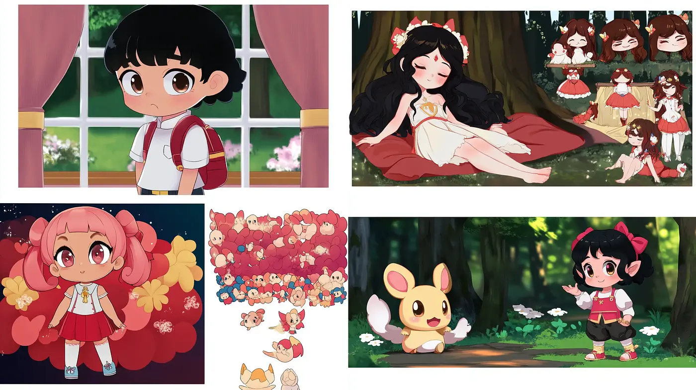 Enchanting Anime-Inspired Pastoral Scenes with Vibrant Storybook Warmth - Midjourney sref style