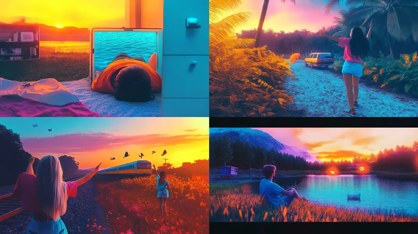 Nostalgic Twilight Dreamscape Aesthetic - Midjourney sref style