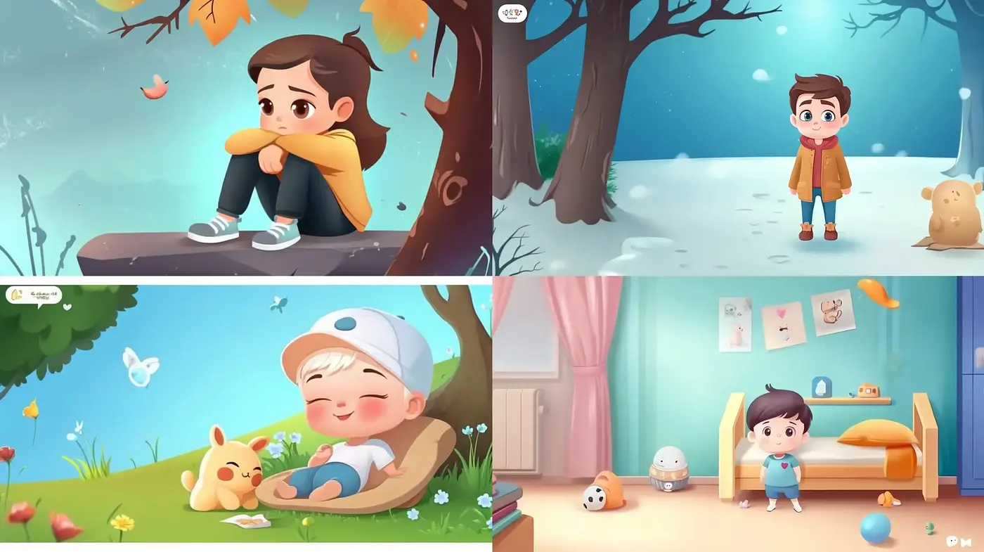 Serene Childhood Realms: A Soft-Hued, Illustrative Journey into Whimsical Landscapes and Interiors - Midjourney sref style