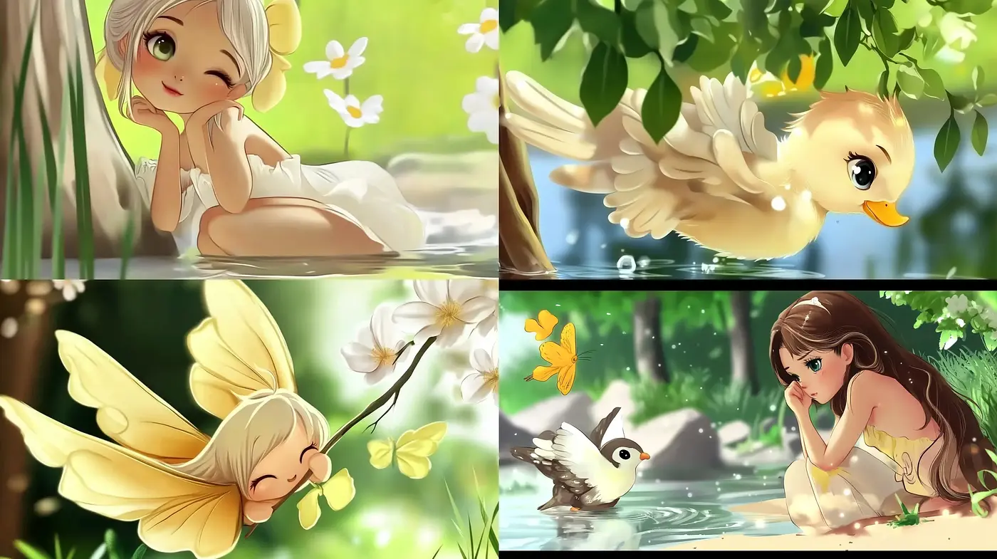 Enchanting Whimsical Anime-Inspired Natural Vignettes - Midjourney sref style