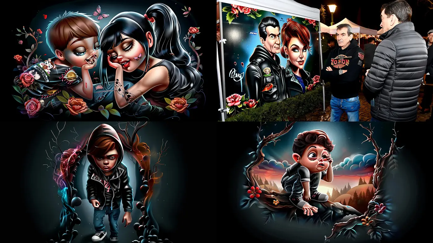 Nocturnal Enchantment: A Consistent Dive into Stylized Gothic Romanticism with a Surreal Twist - Midjourney sref style