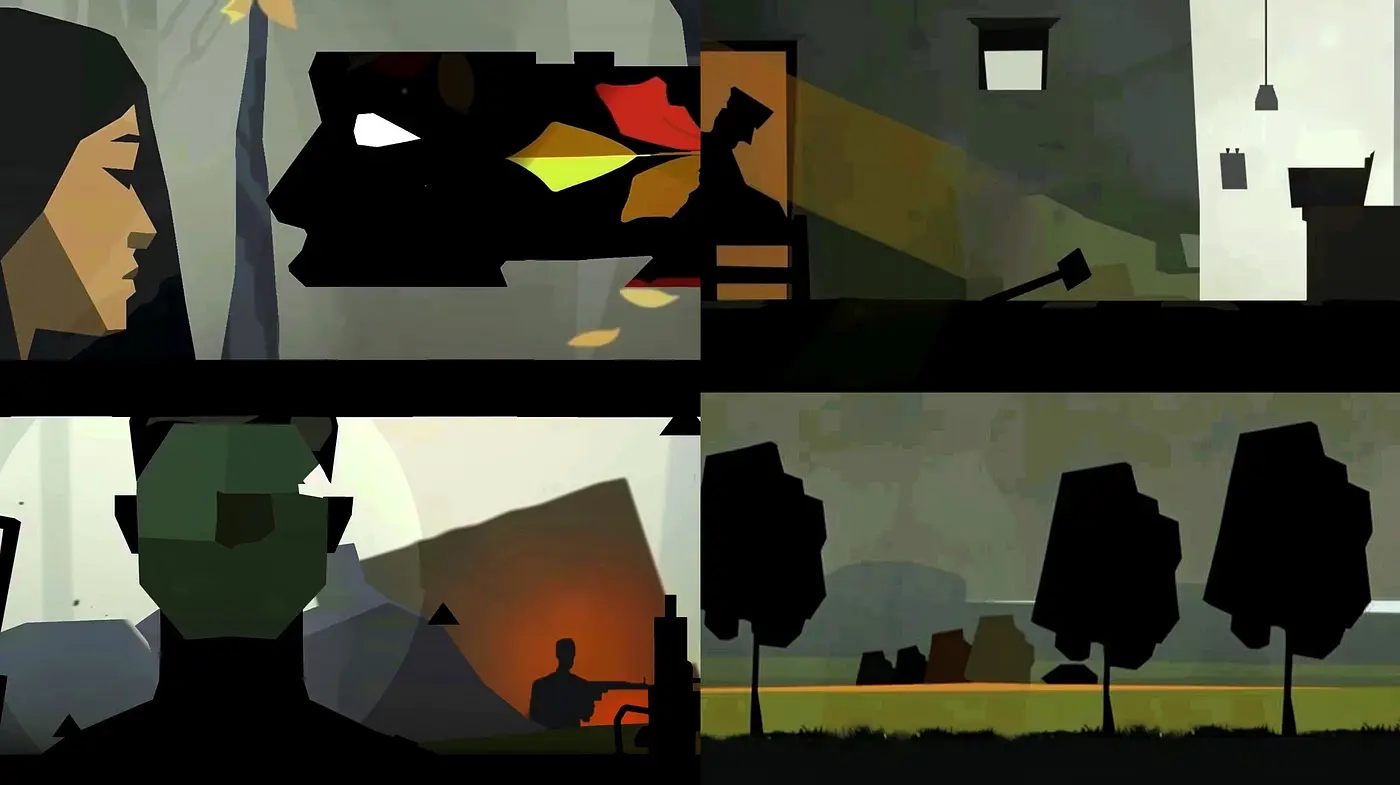Dusk to Dawn: A Study in Stylized Silhouettes and Evocative Ambiance - Midjourney sref style