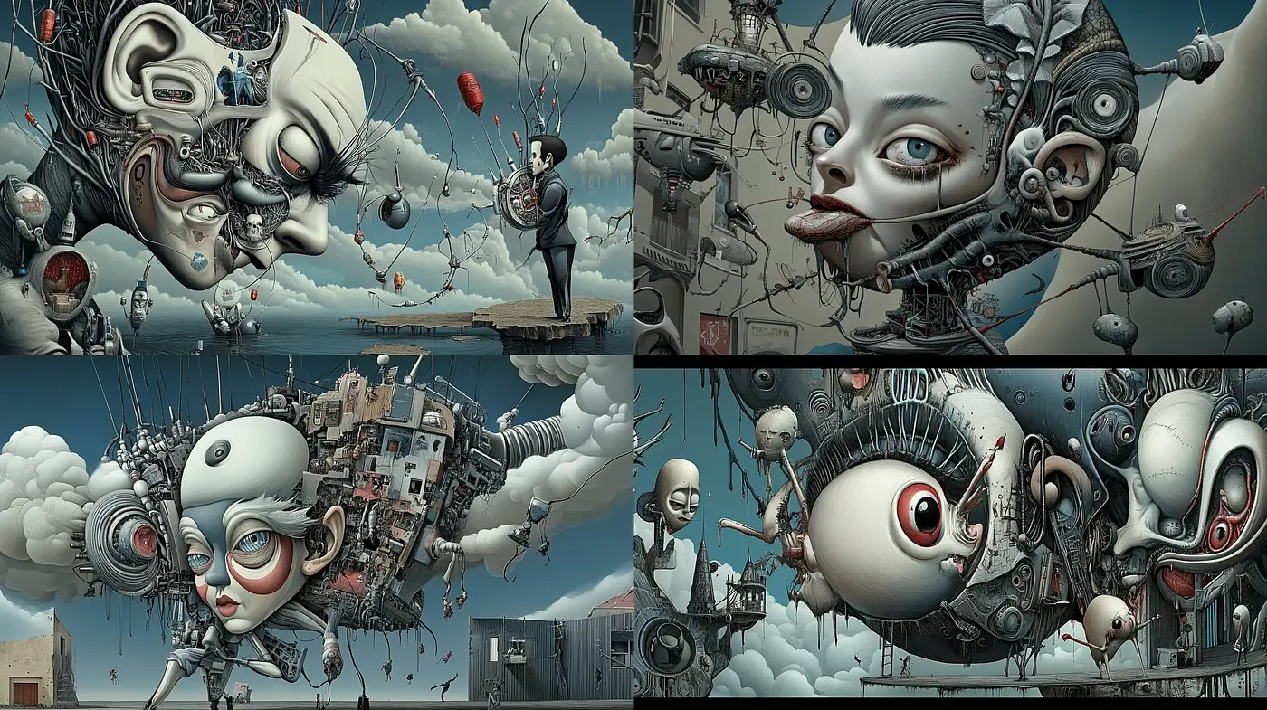 Surreal Mechanica: A Fusion of Steampunk and Biomechanical Aesthetics - Midjourney sref style