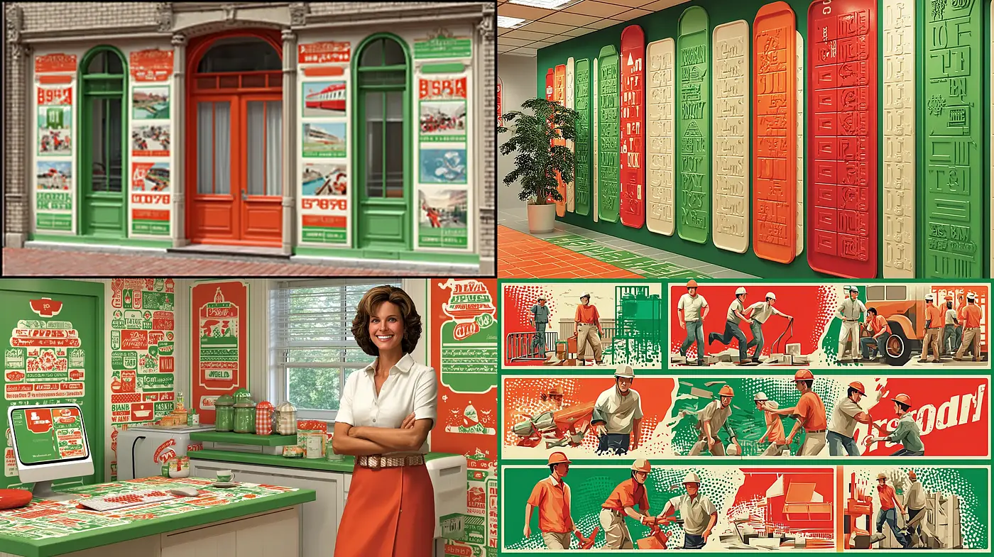 Mid-century Modern Retro Aesthetic with a Playful Vibe - Midjourney sref style