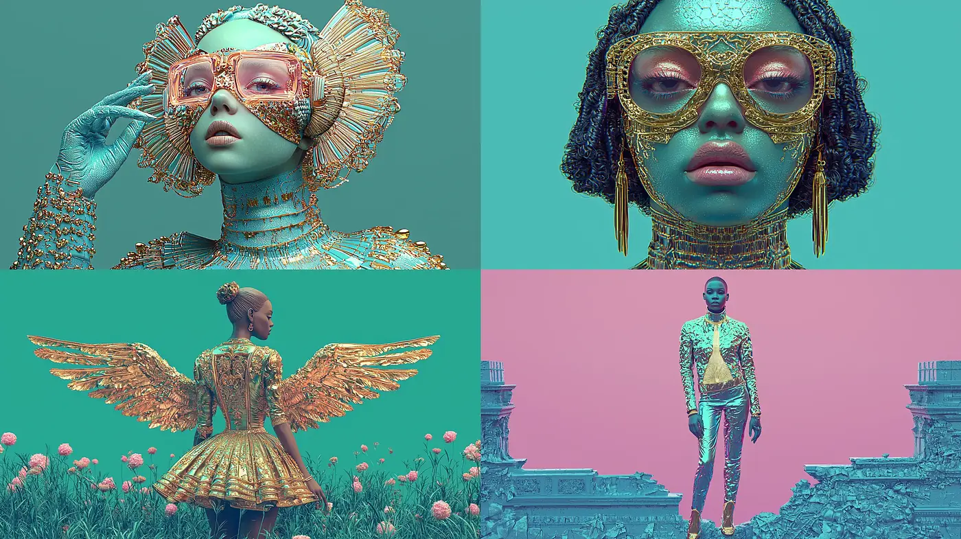 Futuristic Renaissance: A Synthesis of Past and Future Aesthetics - Midjourney sref style