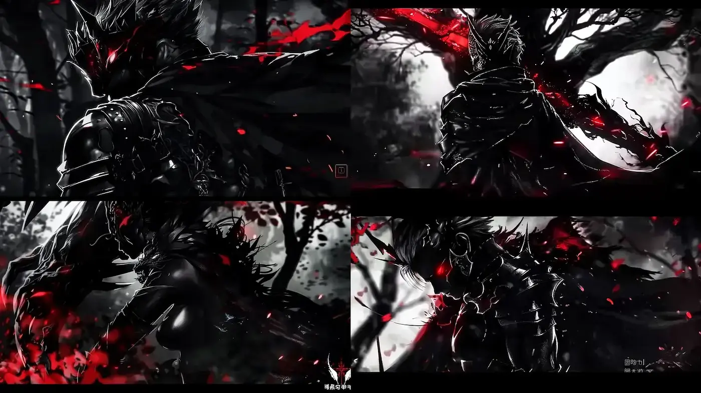 Dark, dramatic fantasy with a visceral intensity - Midjourney sref style