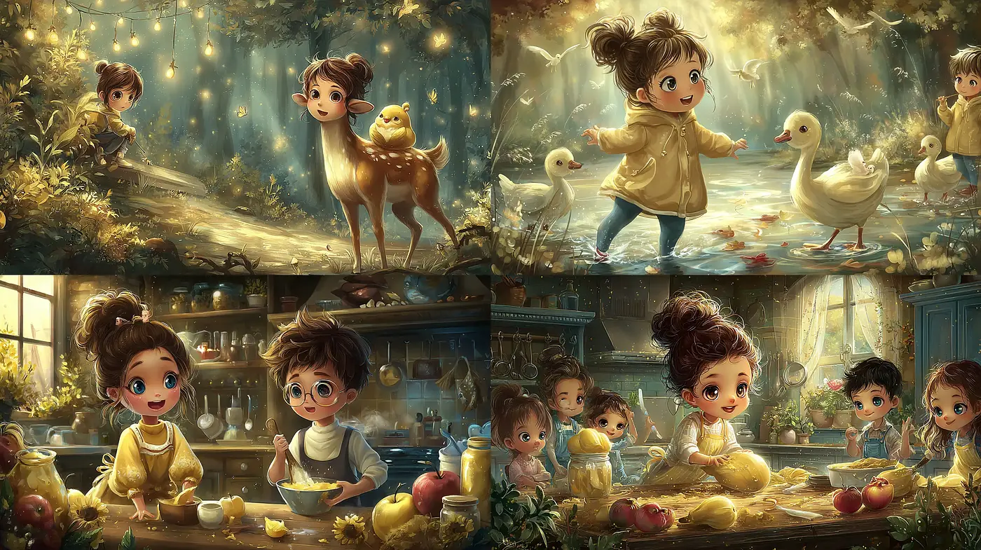 Whimsical and Enchanting Illustrations with Soft Lighting and Rich Textures - Midjourney sref style