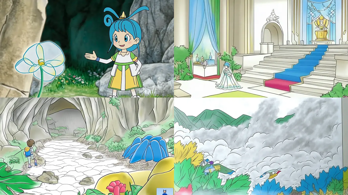 Whimsical and Colorful Cartoon Aesthetic with a Nostalgic Charm - Midjourney sref style