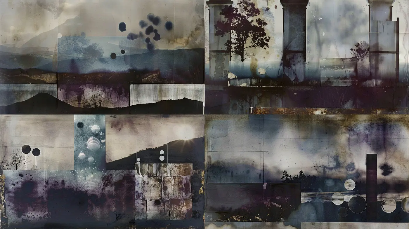 Ethereal Dreamscapes in Monochromatic Tones with Surrealist Overtones - Midjourney sref style