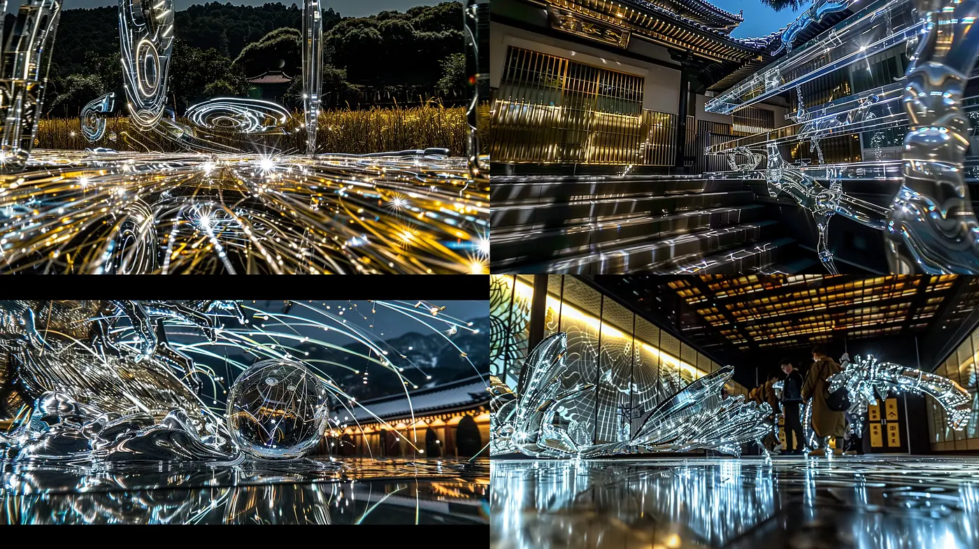 Luminous Echoes of Futuristic Tradition - Midjourney sref style