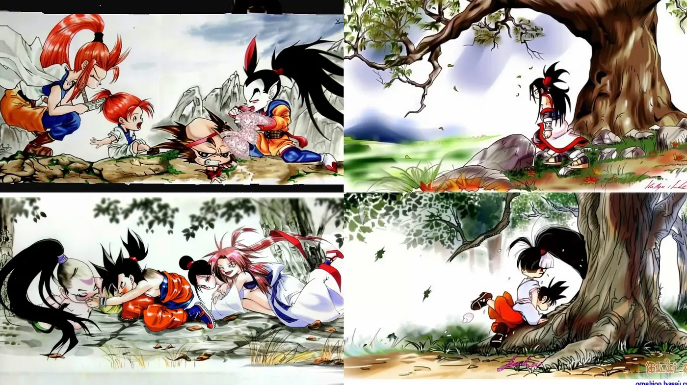 Dynamic Ink-Wash Animation Fusion - Midjourney sref style