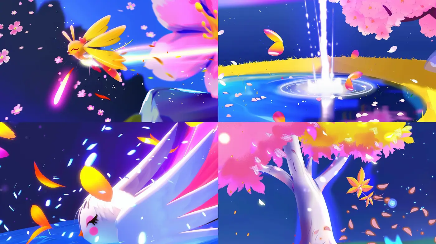 Enchanted Midnight Bloom - Consistently Vivid and Ethereal Stylings - Midjourney sref style