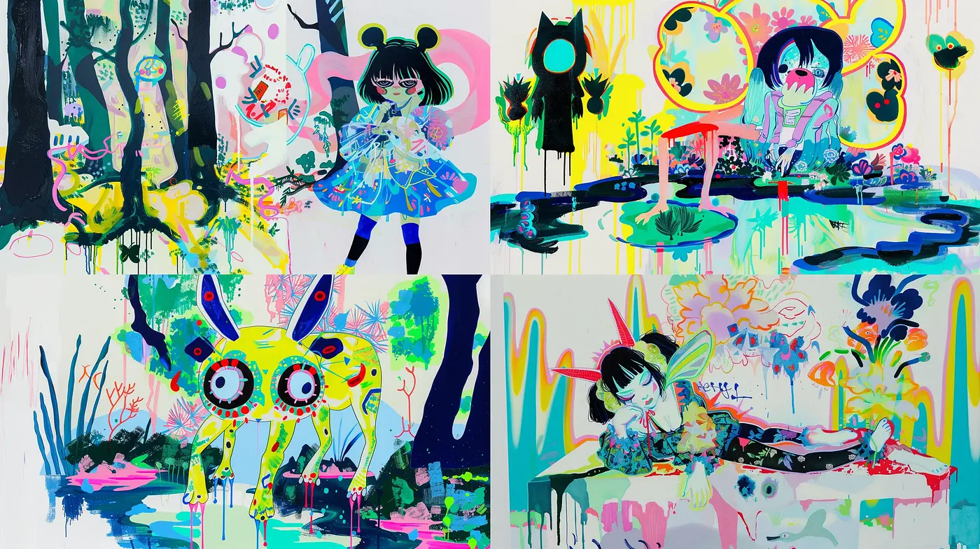 Psychedelic Dreamscape Fusion - Midjourney sref style