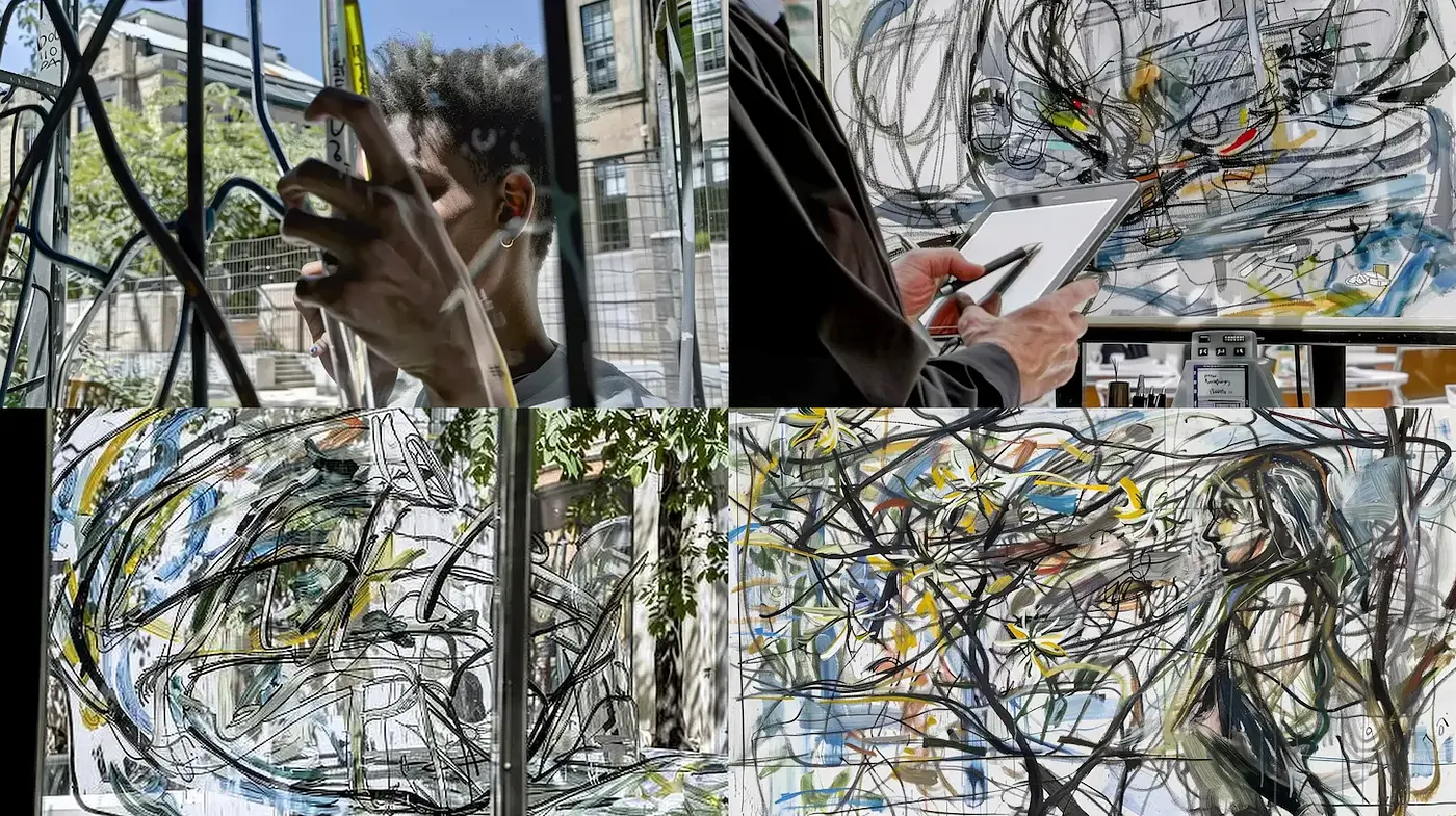 Dynamic and Abstract Expressionism with Organic Elements - Midjourney sref style