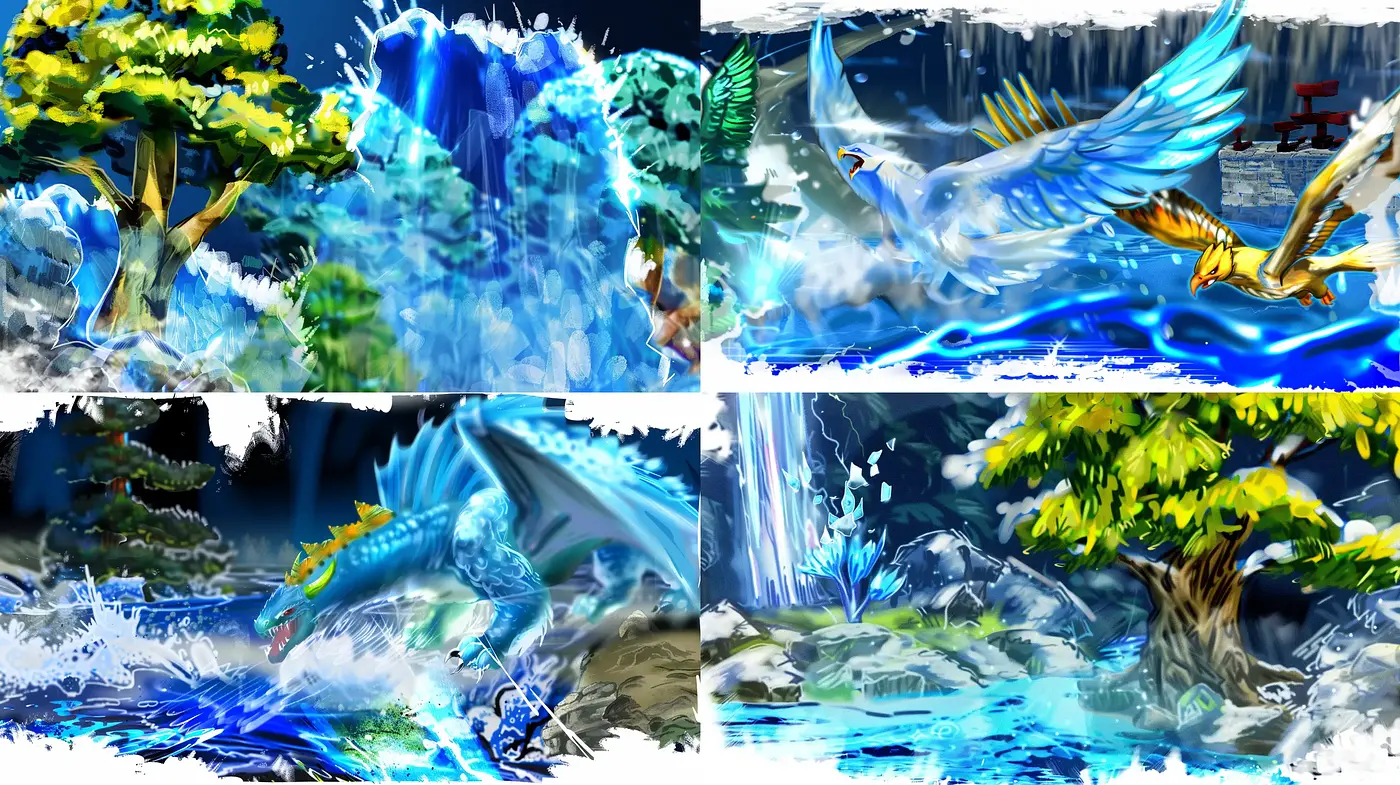 Ethereal Aquatic Dreamscape in Luminous Brushstrokes - Midjourney sref style