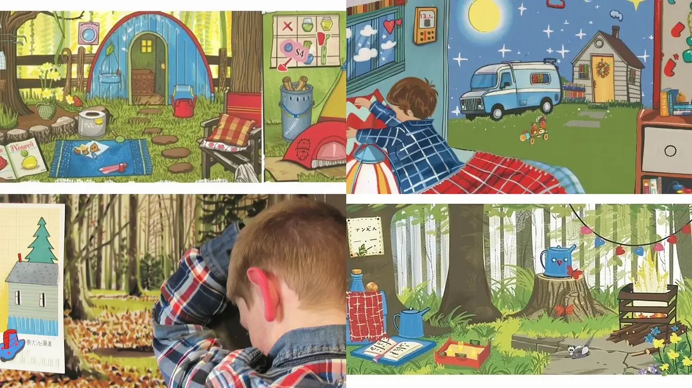 Whimsical and Cozy Illustrative Style with a Sense of Adventure - Midjourney sref style