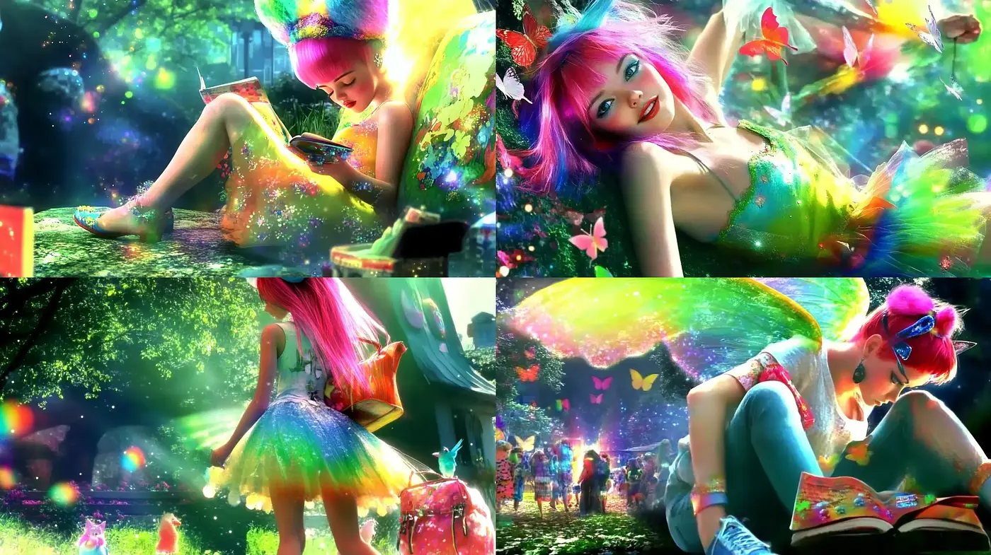 Enchanted Whimsical Fantasy with Vivid Chromatic Abundance - Midjourney sref style