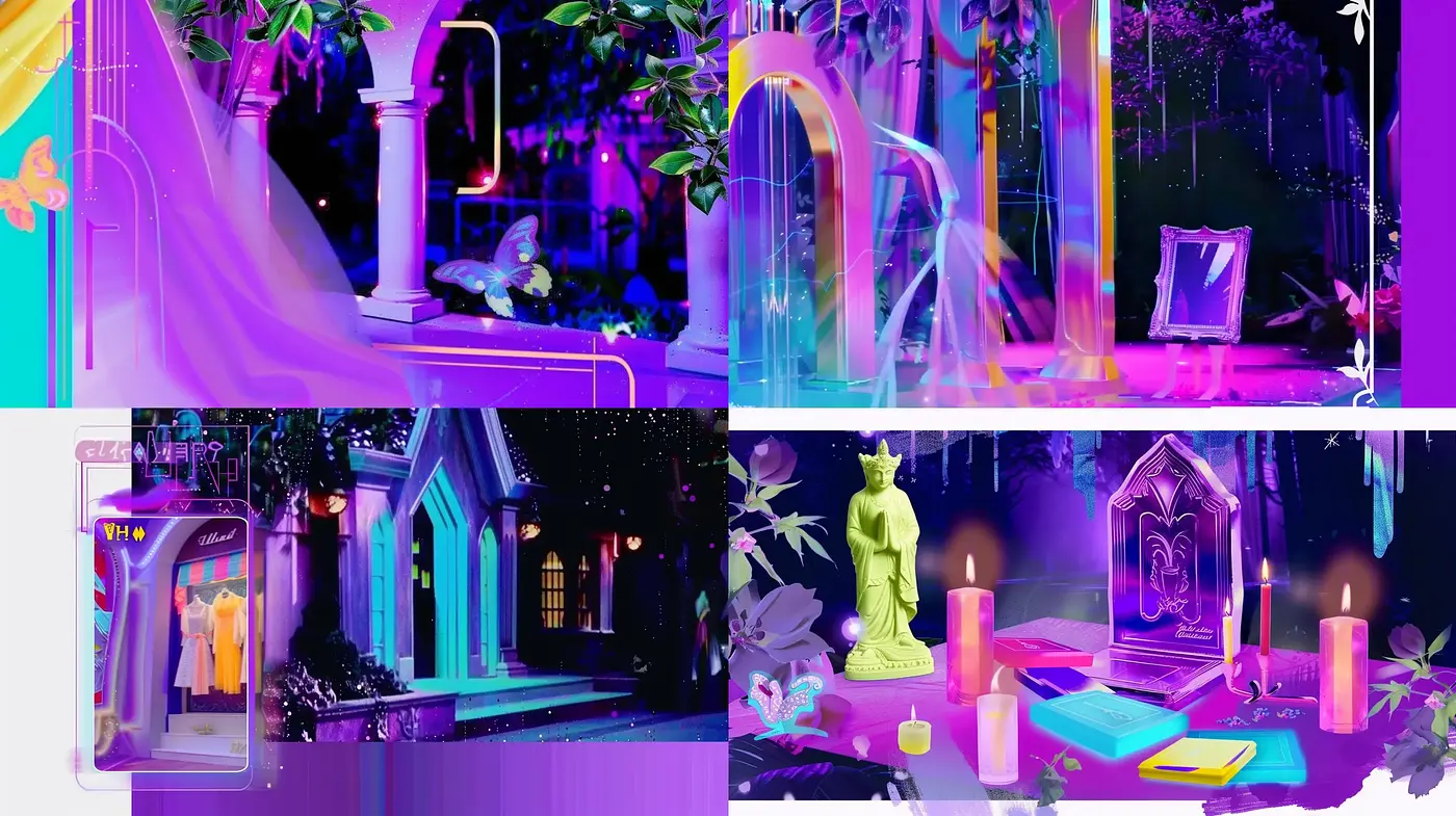 Neon Nightscape: An Ethereal Glow in Digital Dreams - Midjourney sref style