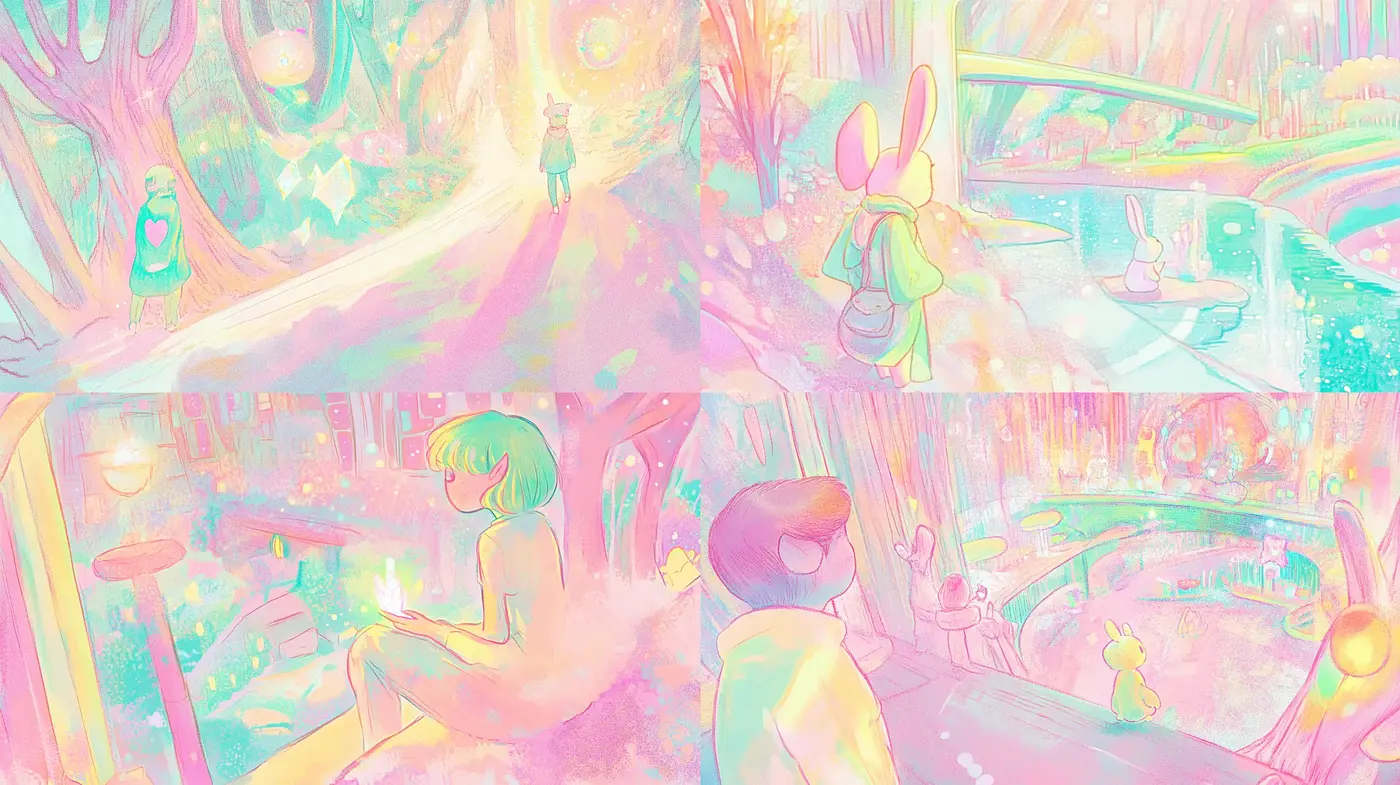 Surreal Pastel Dreamscapes: A Study in Ethereal Artistry - Midjourney sref style