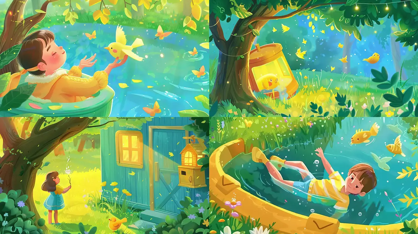 Enchanted Garden Dreams: A Whimsical Animation-Inspired Style - Midjourney sref style