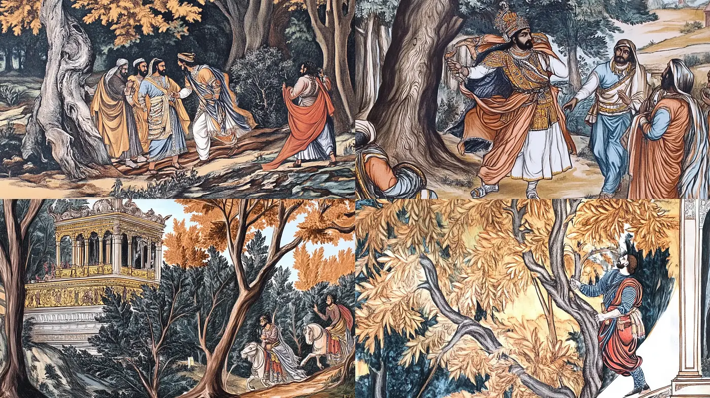 Timeless Myths in Renaissance Tapestry - Midjourney sref style