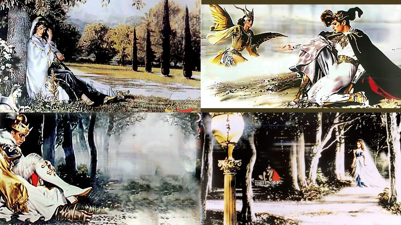 Ethereal Brushwork Fusion with Vintage Asian Illustrative Aesthetics - Midjourney sref style