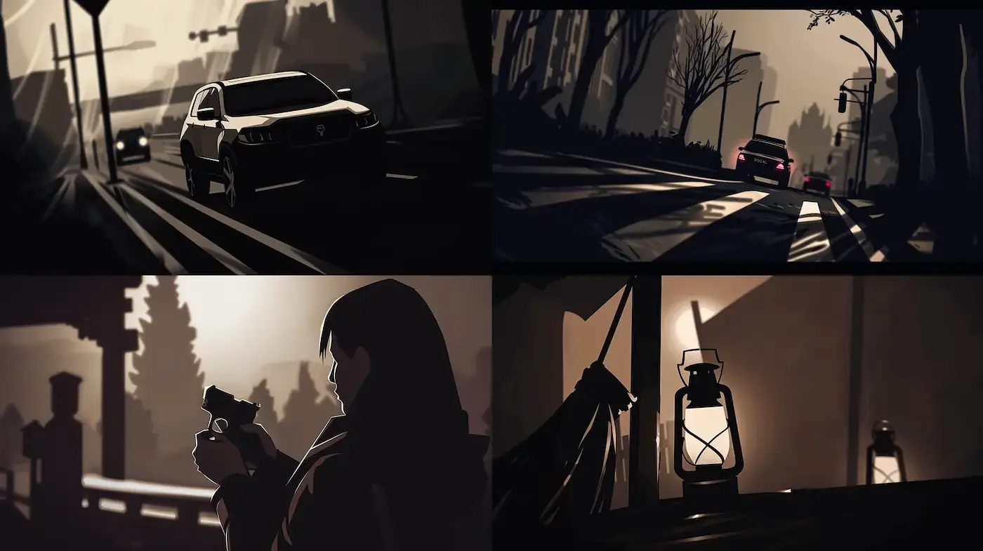 Cinematic Noir with a Modern Twist - Midjourney sref style