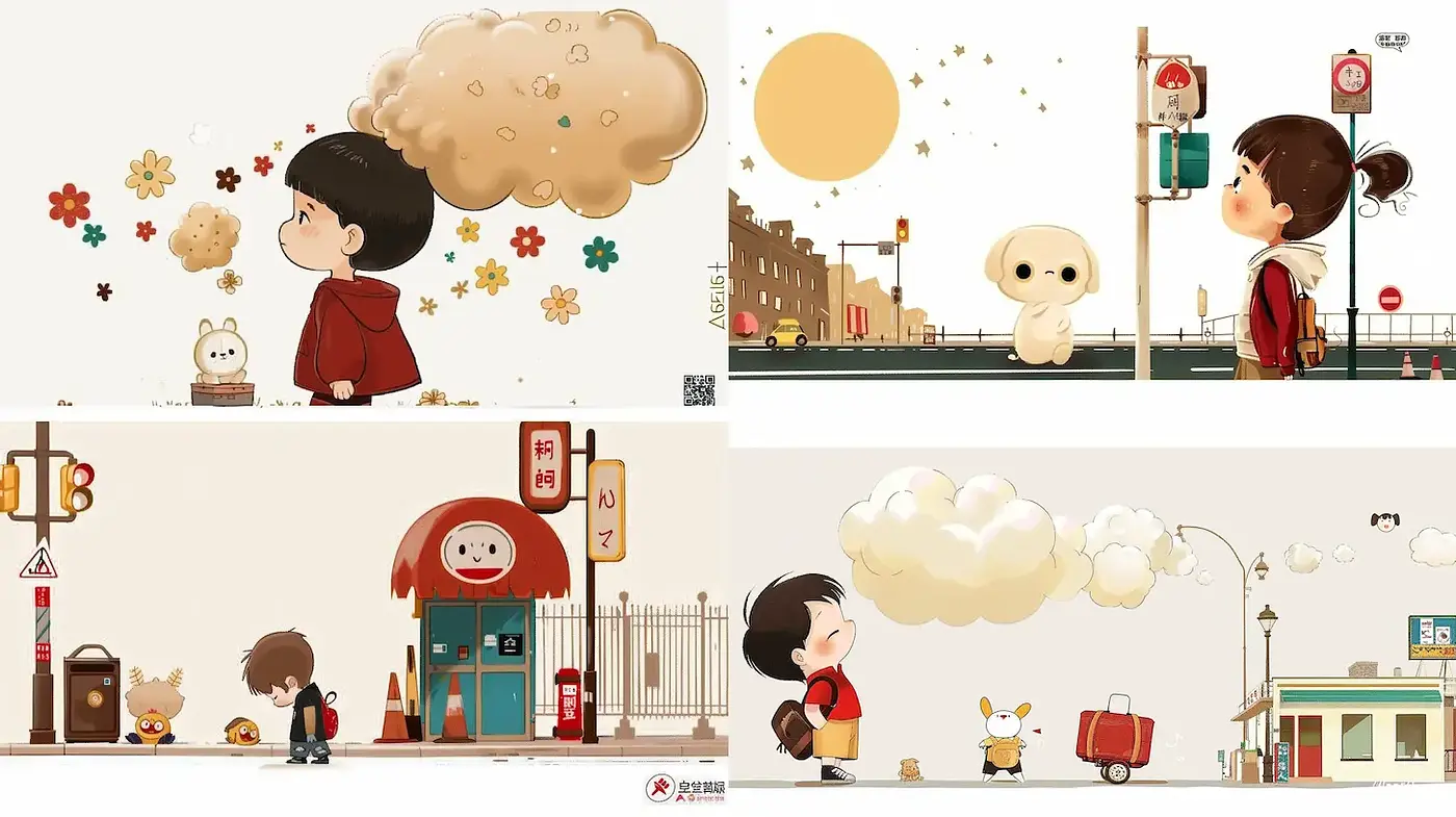 Charming and Whimsical Illustrations with a Soft Aesthetic - Midjourney sref style