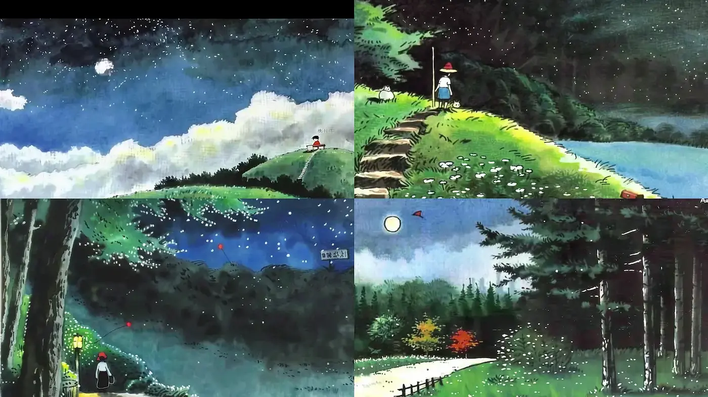 Whimsical and Dreamlike Landscapes with Nostalgic Elements - Midjourney sref style