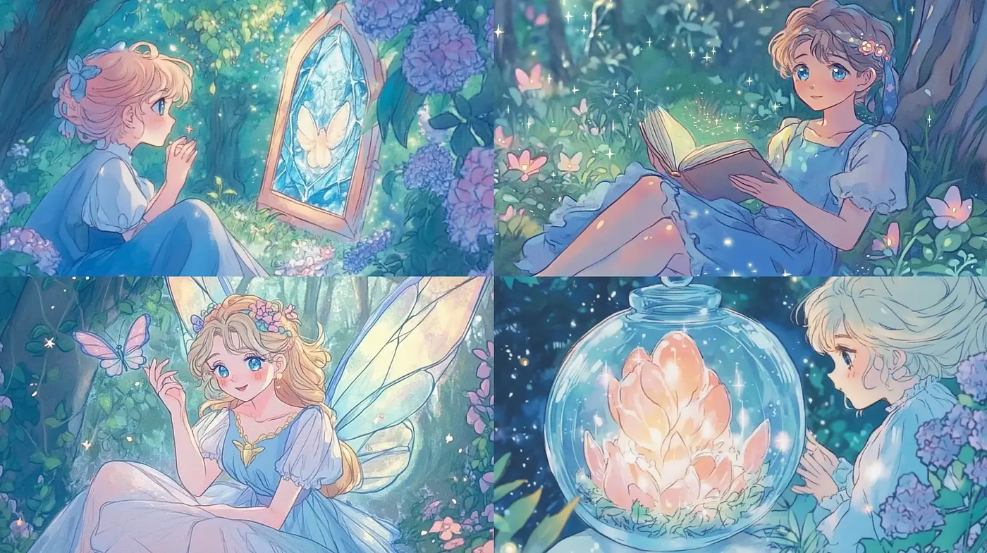 Enchanted Pastel Dreamscape with Ethereal Glow - Midjourney sref style