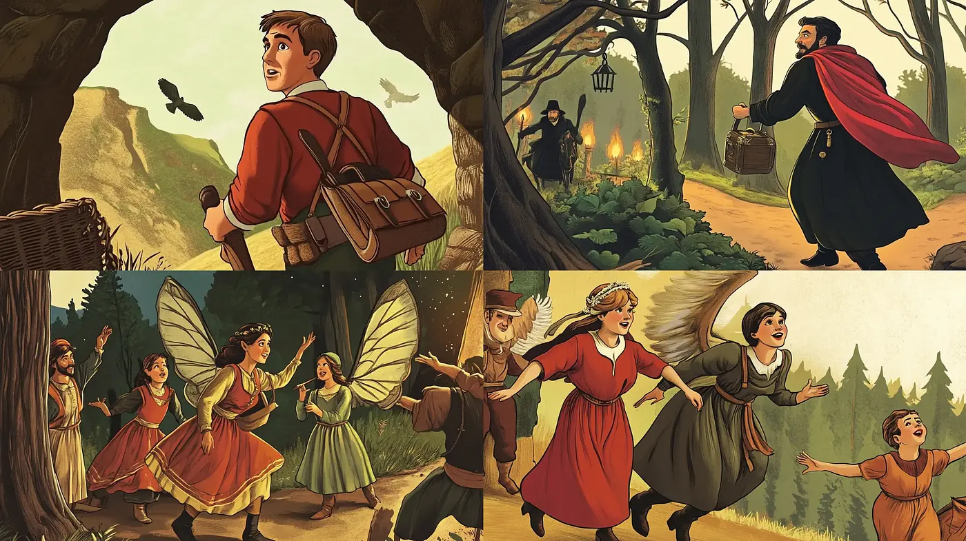 Enchanted Forest Tales: A Whimsical Illustrative Journey - Midjourney sref style