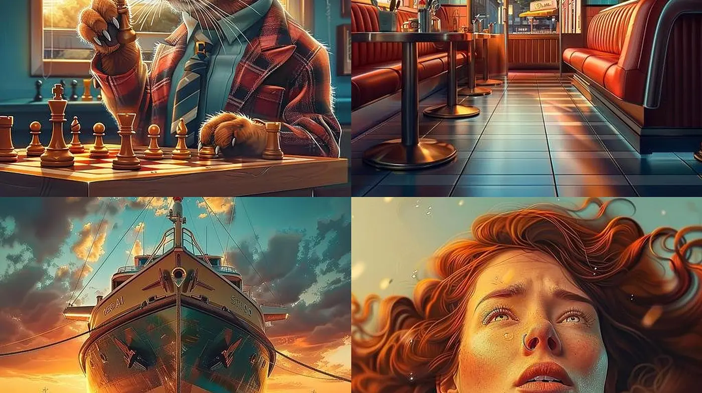 Sunset Hues and Dramatic Illumination: A Portrait of Emotive Warmth and Adventure - Midjourney sref style