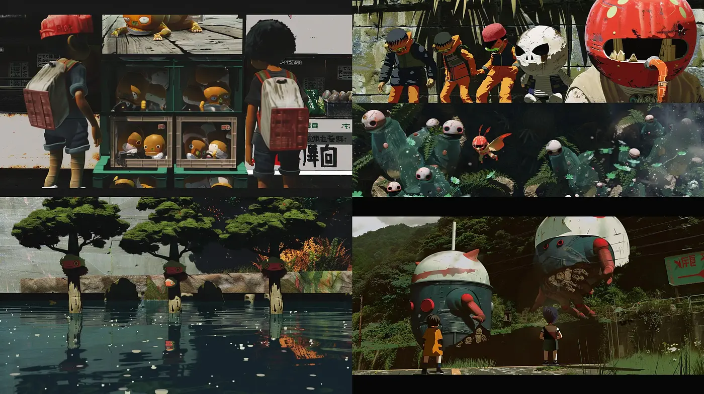 Enigmatic Dystopian Dreamscapes with a Surreal Atmosphere - Midjourney sref style