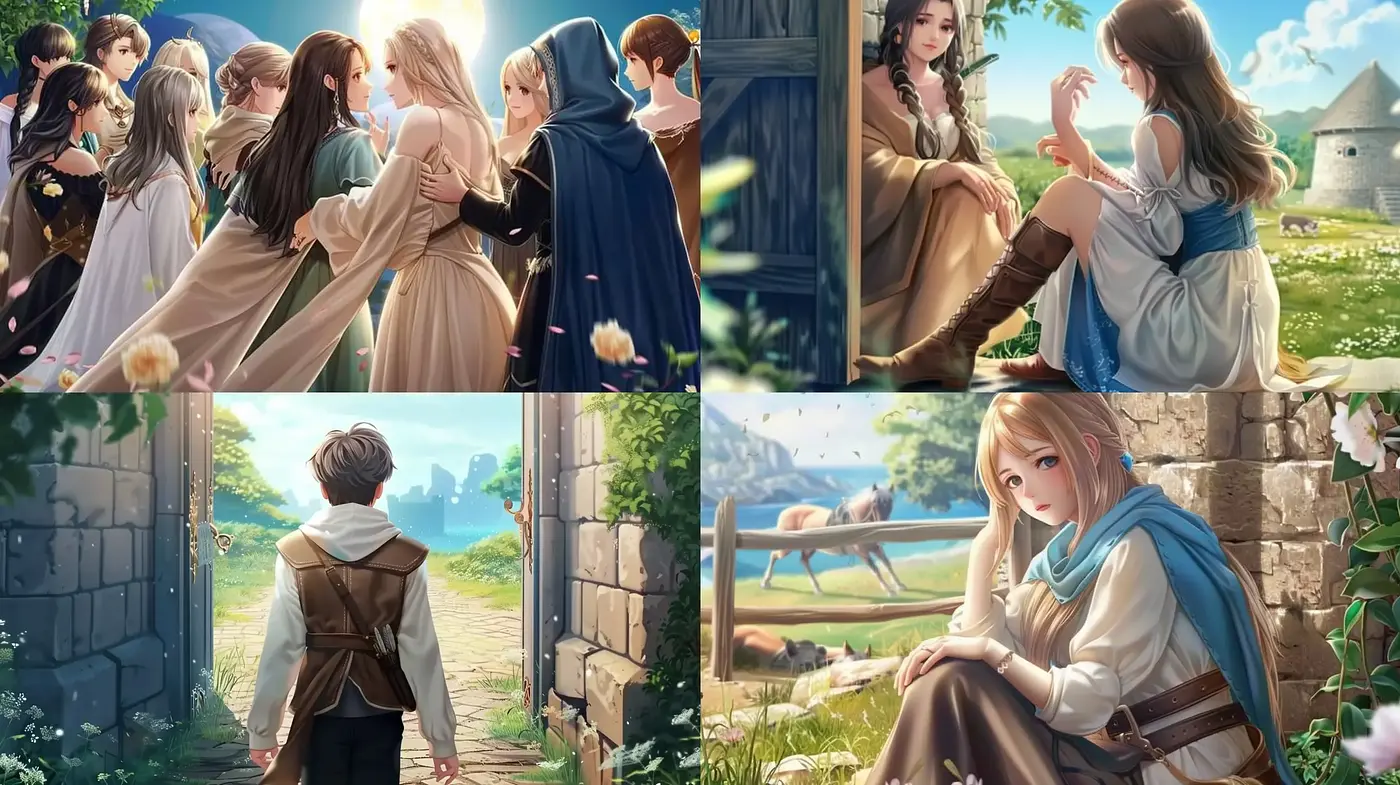 Serene Pastoral Imagery with a Soft Anime Aesthetic - Midjourney sref style