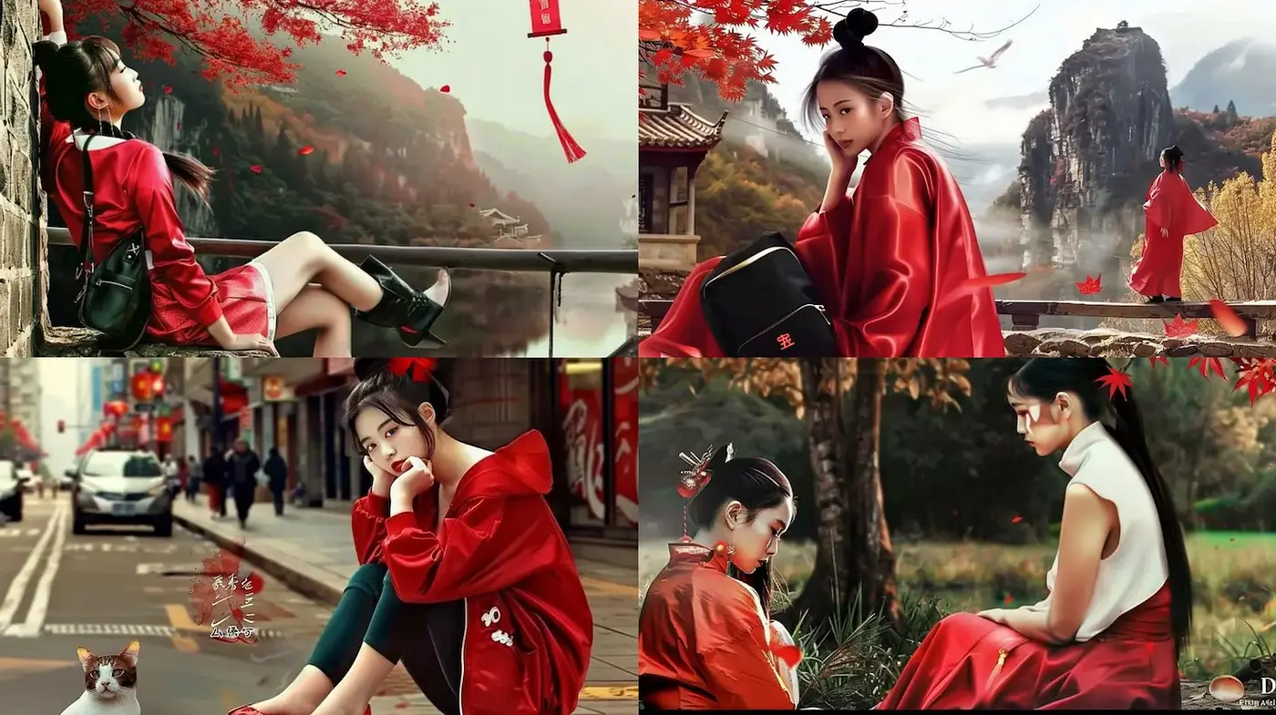 Serene and Reflective Atmosphere with Rich Cultural Elements - Midjourney sref style