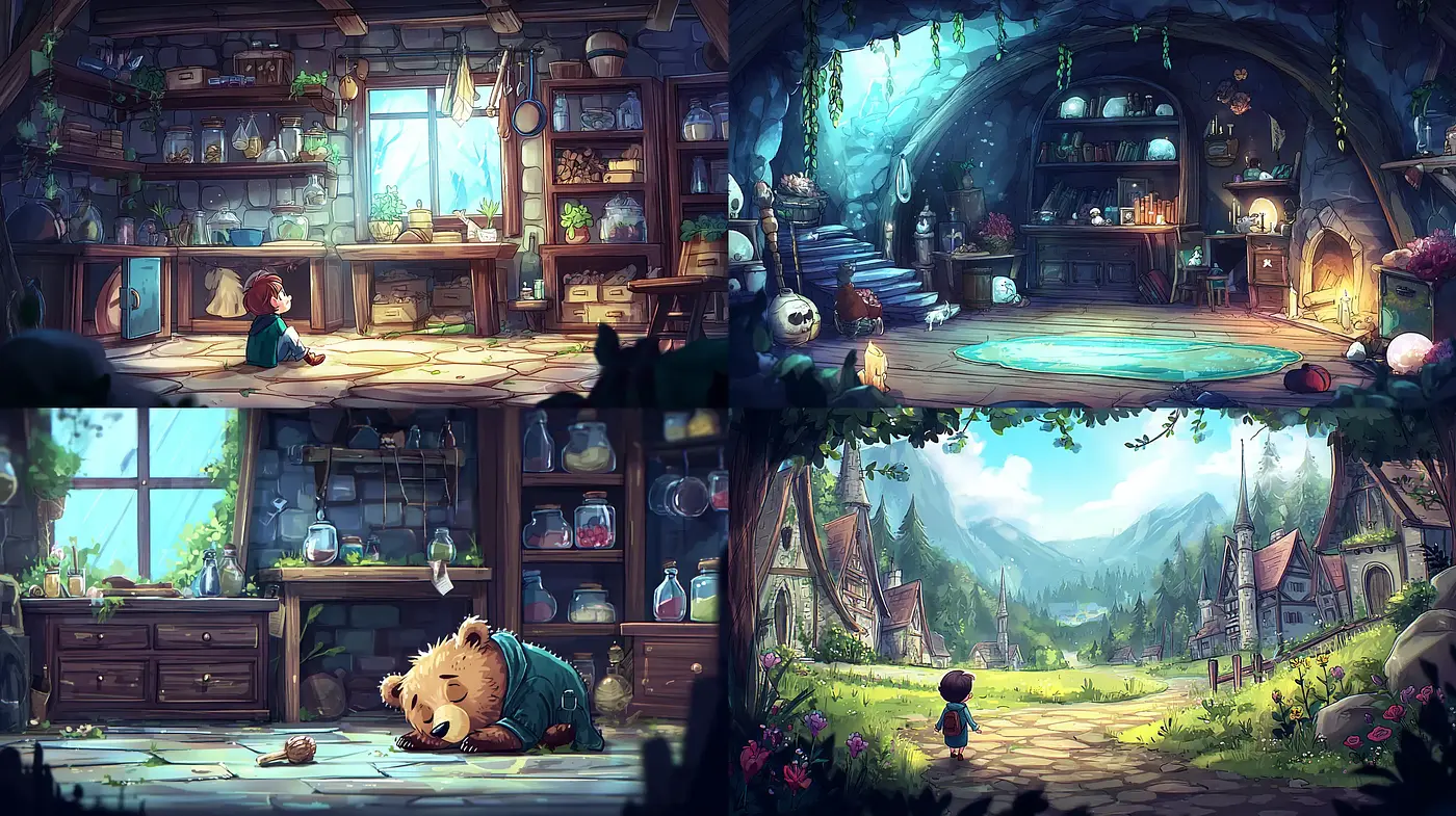 Whimsical Fantasy with Enchanted Elements and Cozy Aesthetics - Midjourney sref style