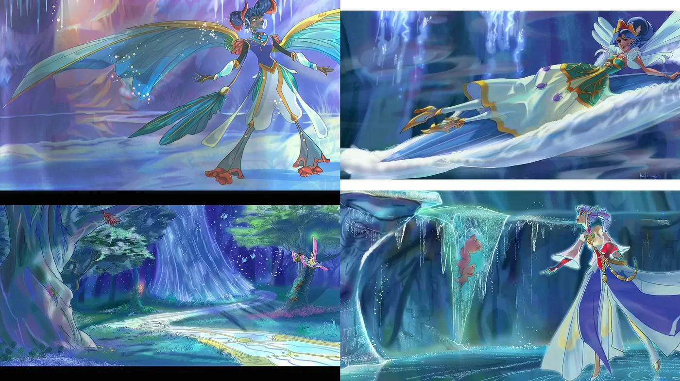 Ethereal Fantasy Watercolor Dreamscapes - Midjourney sref style