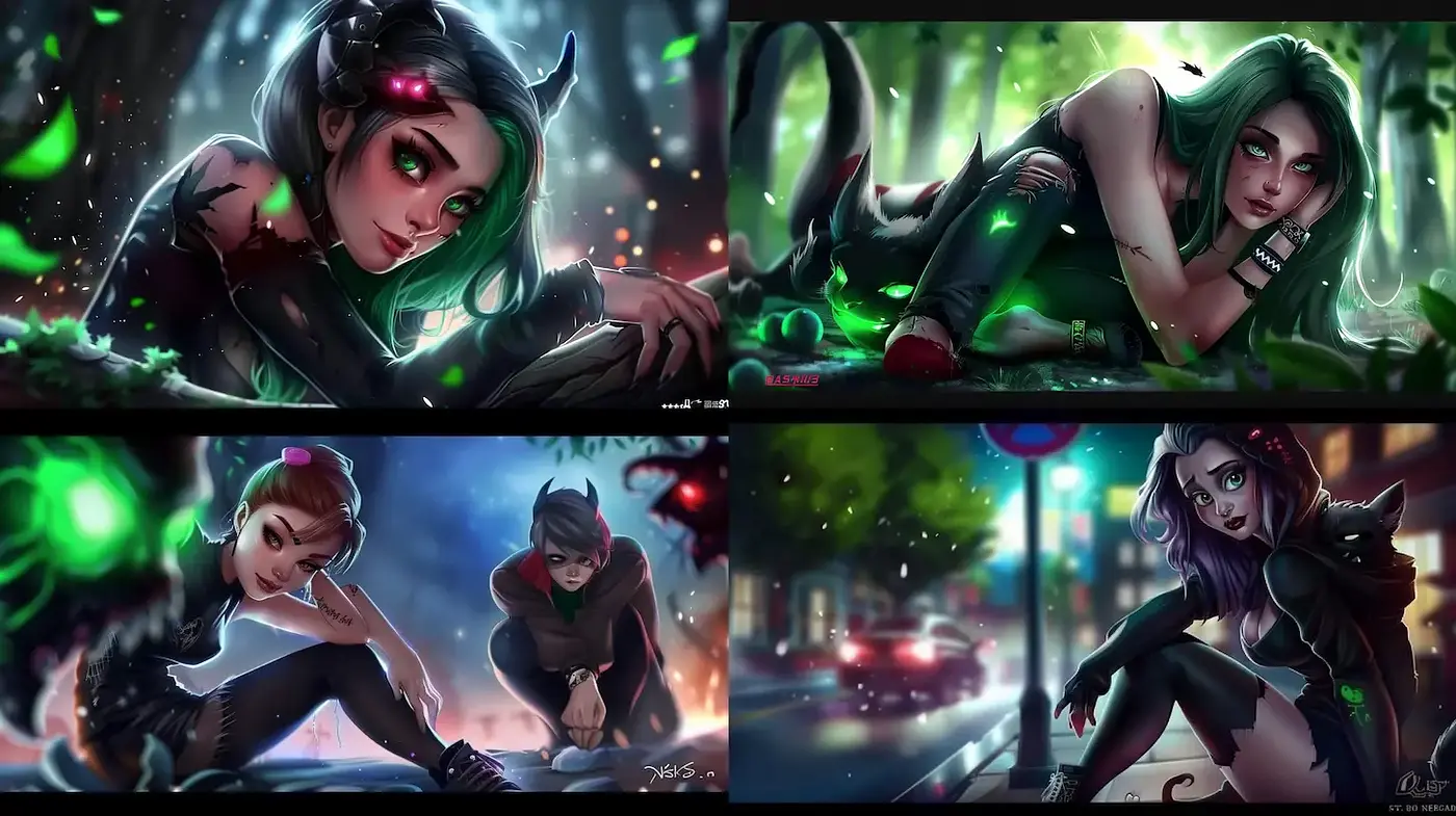Whimsical and Enigmatic Character Art with a Modern Edge - Midjourney sref style