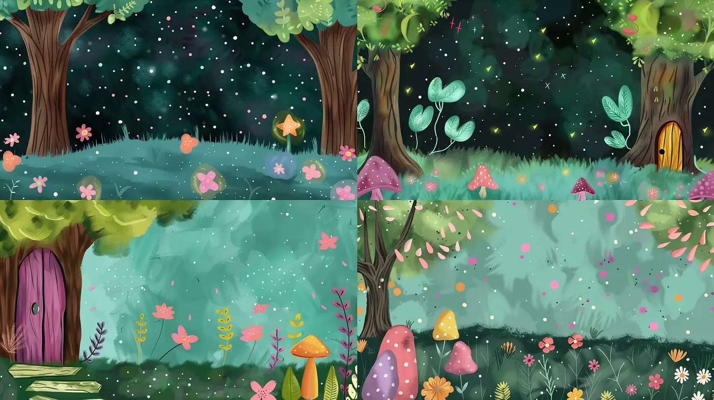 Enchanted Forest Whimsy: A Fairytale Illustration Collection - Midjourney sref style