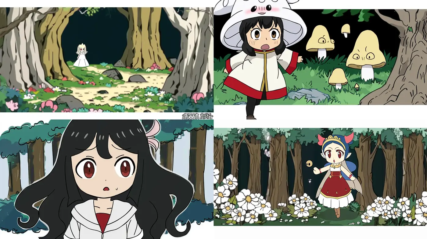 Enchanting Anime-Inspired Forest Adventures - Midjourney sref style
