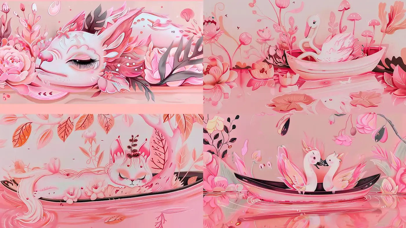 Whimsical Floral Fantasy with a Dreamy Aesthetic - Midjourney sref style